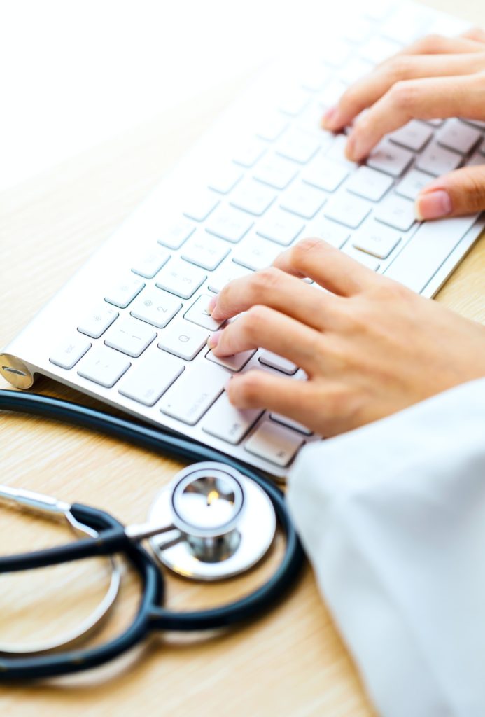 Doctor type keyboard with stethoscope